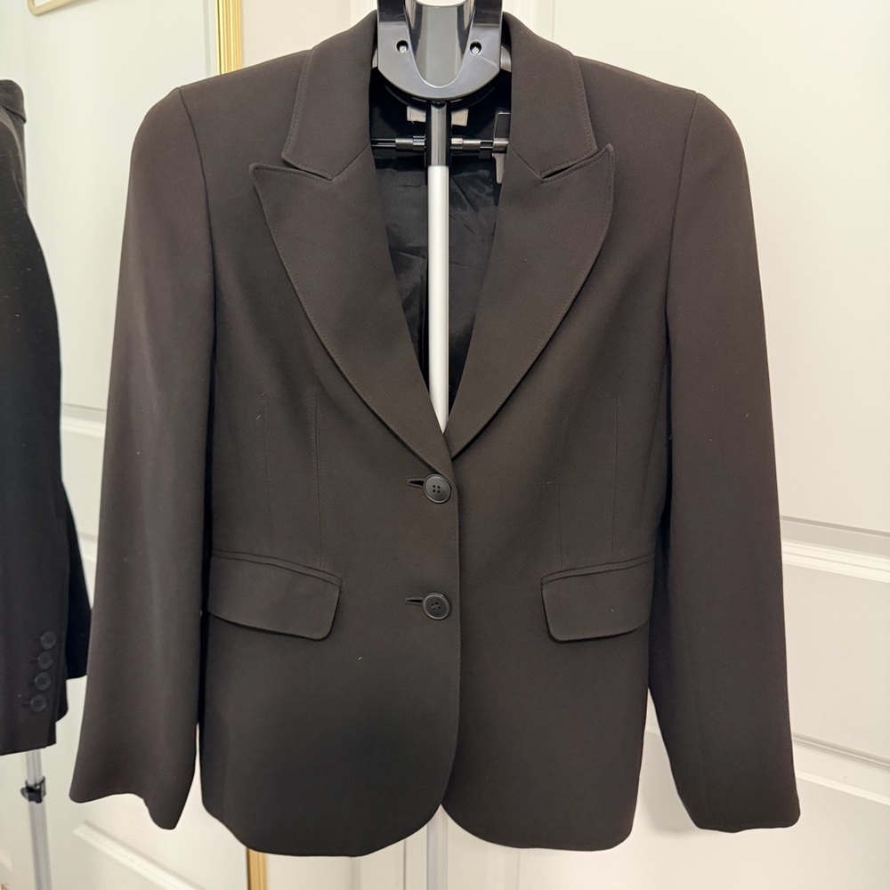 Ann Taylor Loft | Classic Women’s Black Blazer Jacket - Tailored Two-Button